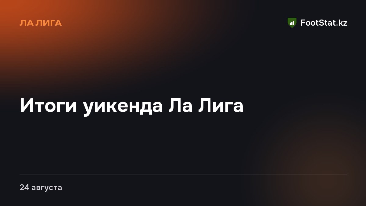 Итоги уикенда Ла Лига